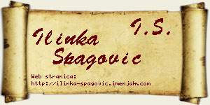 Ilinka Špagović vizit kartica